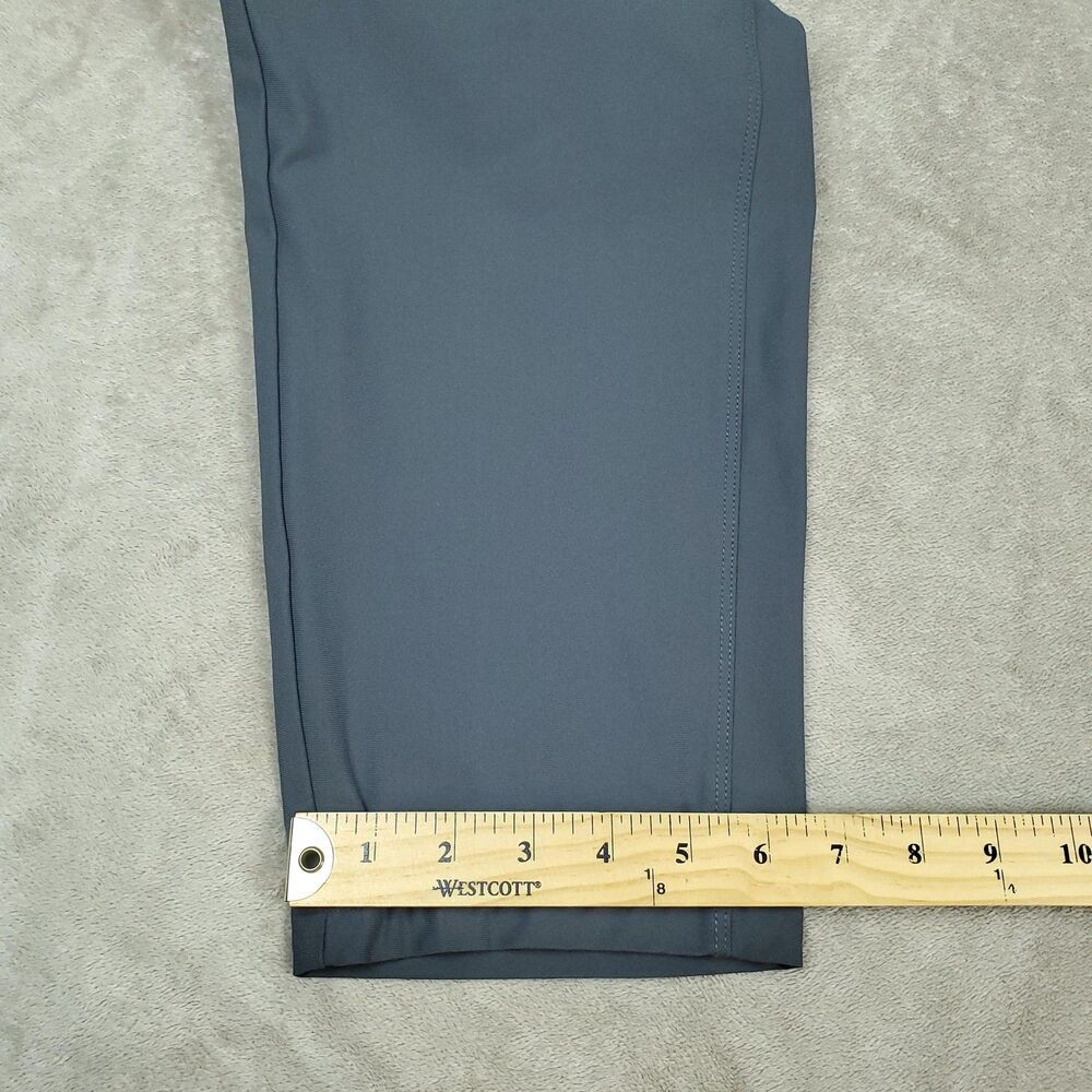 Fabletics Pants Mens 34x30 Gray Slim Fit Stretch Tapered Khaki Zip Pocket Casual - Picture 9 of 13